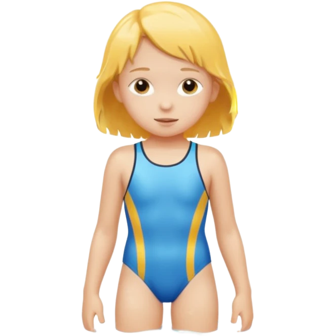 Child swimmer standing  emoji
