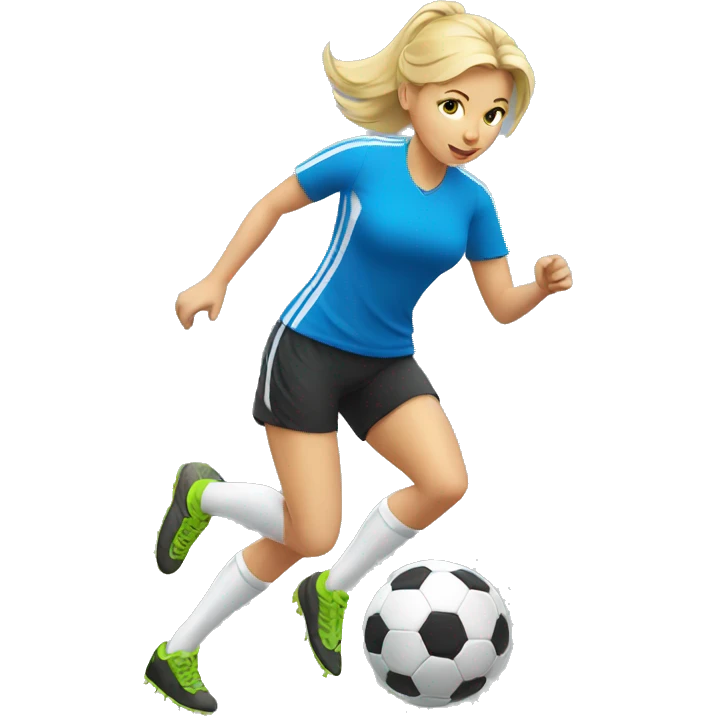 blond woman doing soccer tricks emoji