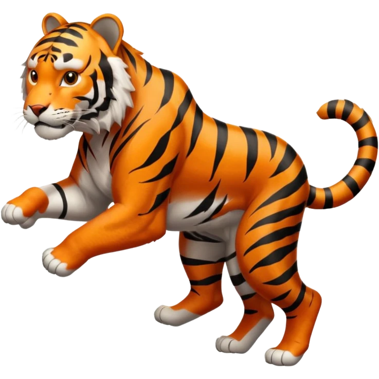 High resolution of a runnig tigar emoji
