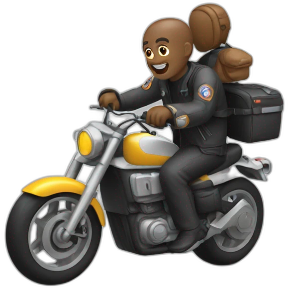 Chat qui fait de la moto emoji
