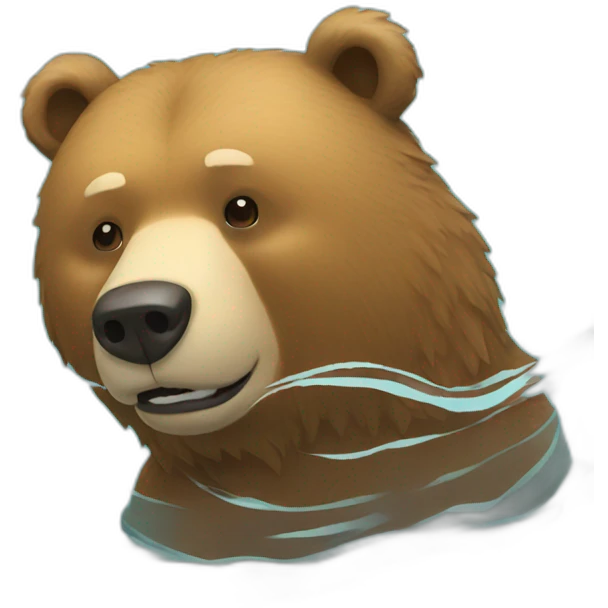 Bear in a pool emoji