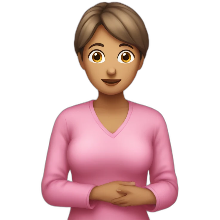 Woman examine for breast cancer emoji