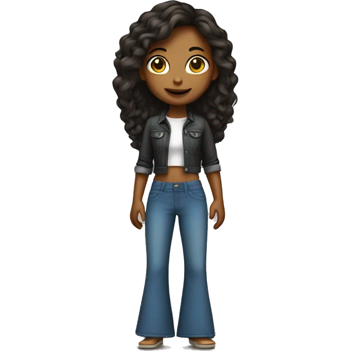 Girl with flared pants emoji