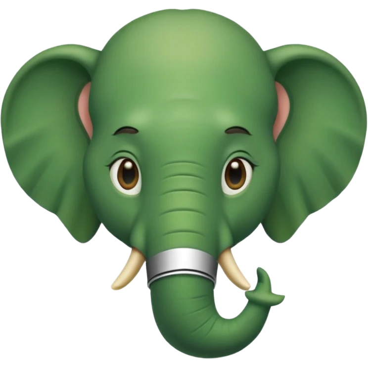 A green head with a green elephant trunk emoji