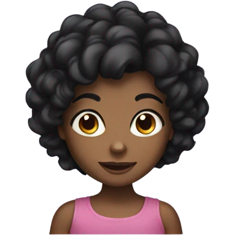 black hair girl  emoji
