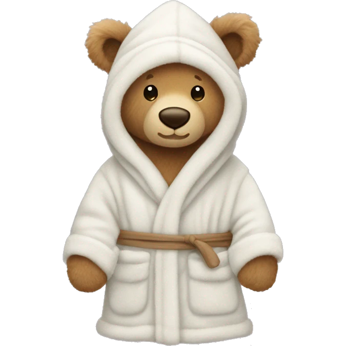 jellycat bartholomew bear with bath robe emoji