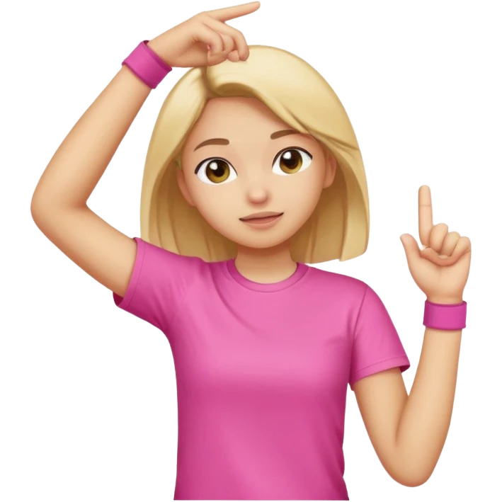 girl dabbing emoji