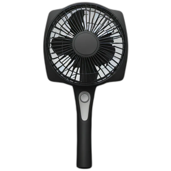 ventilador de mano negro emoji