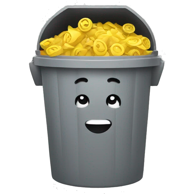 happy trash bin emoji