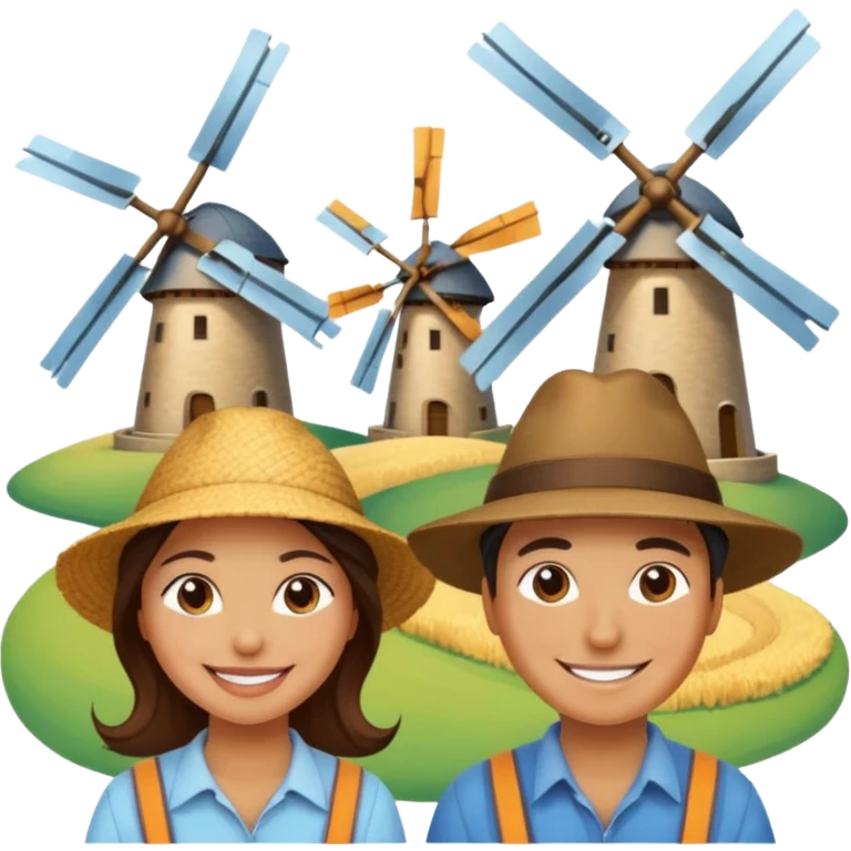  People WEARİNG ÇİFTÇİ HAT with  Windmills emoji