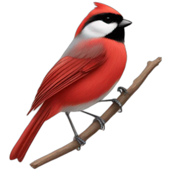 Chickadee heart cardinal emoji