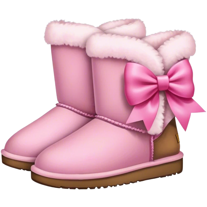 Uggs with a rosa bow on it emoji