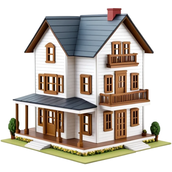 modern farmhouse dollhouse emoji