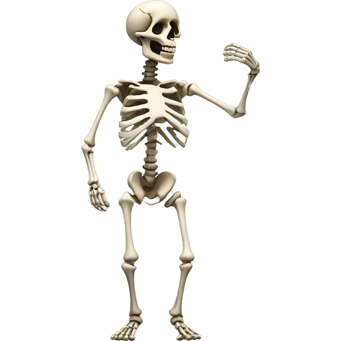 Skeleton shaking shoulder emoji