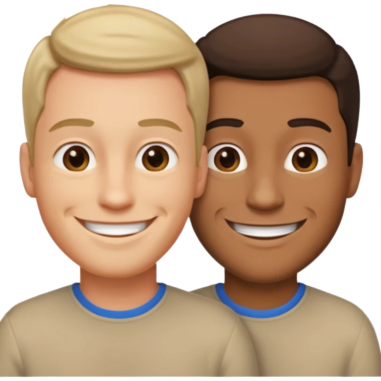 Two men rubbing shoulders  emoji