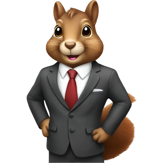 Squirrel in a suit emoji