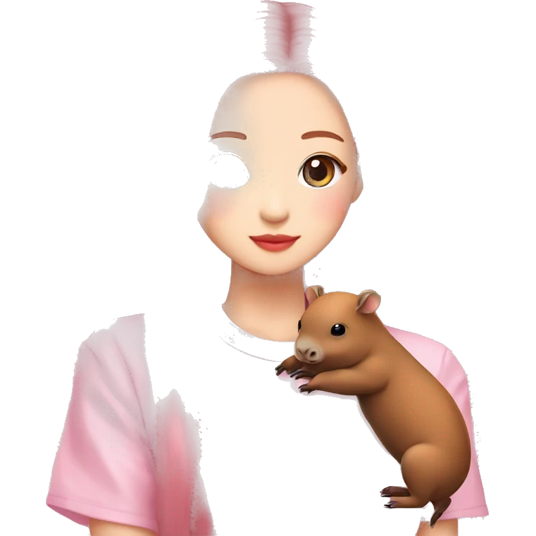 Jennie de blackpink con un capibara emoji
