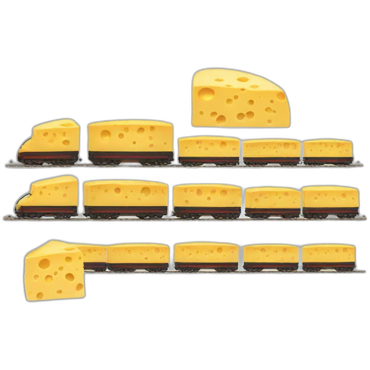 a train made of cheese emoji