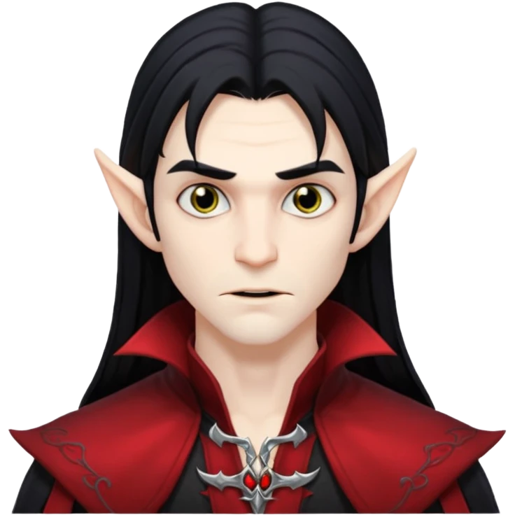 Male long hair vampire elf  emoji