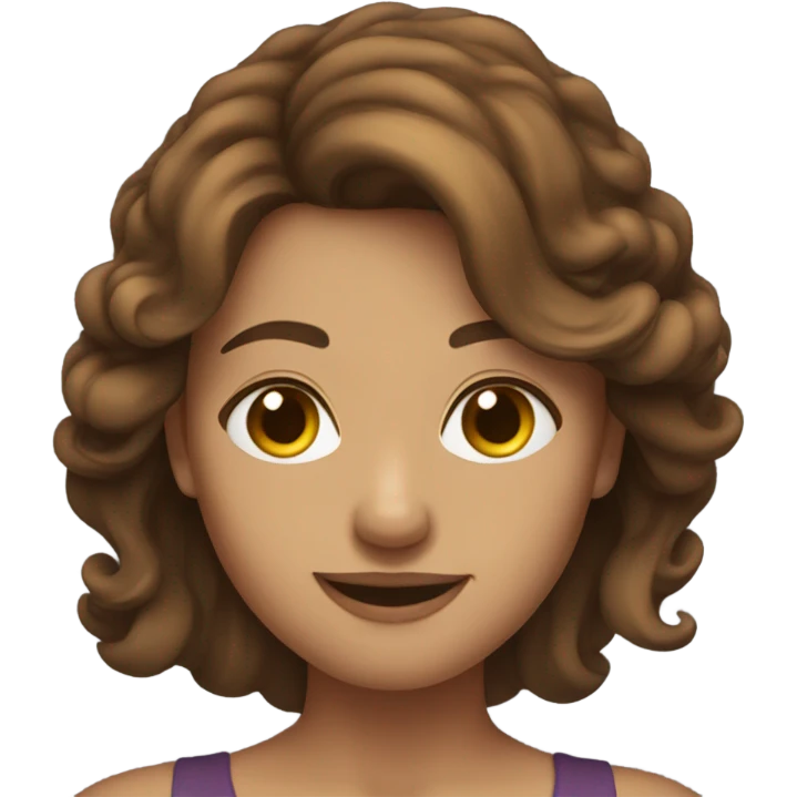 Brown hair glades emoji