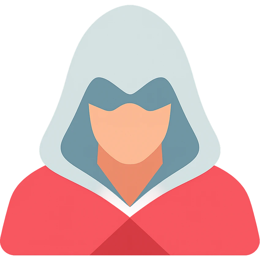 Assassin’s Creed hooded figure icon with color emoji