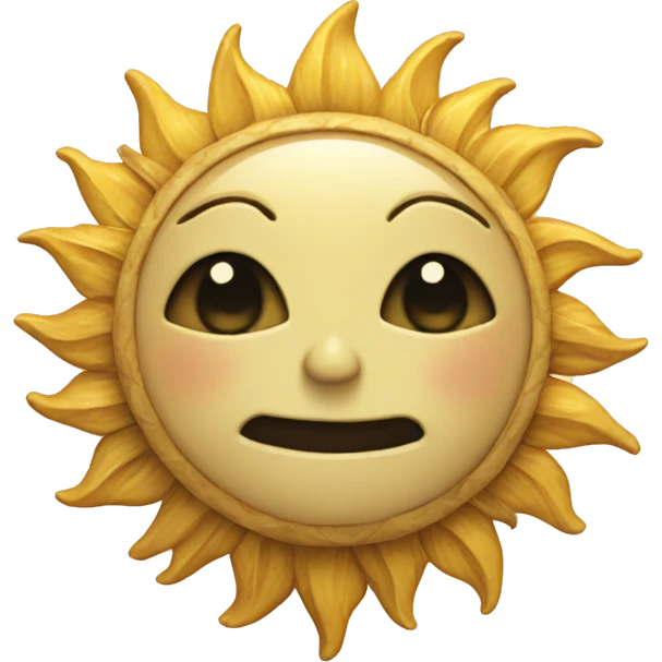Vintage sun emoji