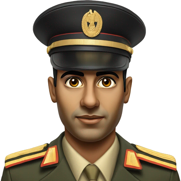 egyptian officer millitary 1970 photorealistic emoji