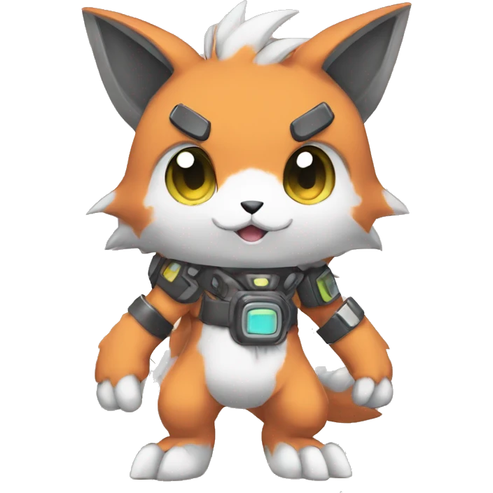 cute kawaii cool edgy Digimon-Fakemon-animal full body emoji