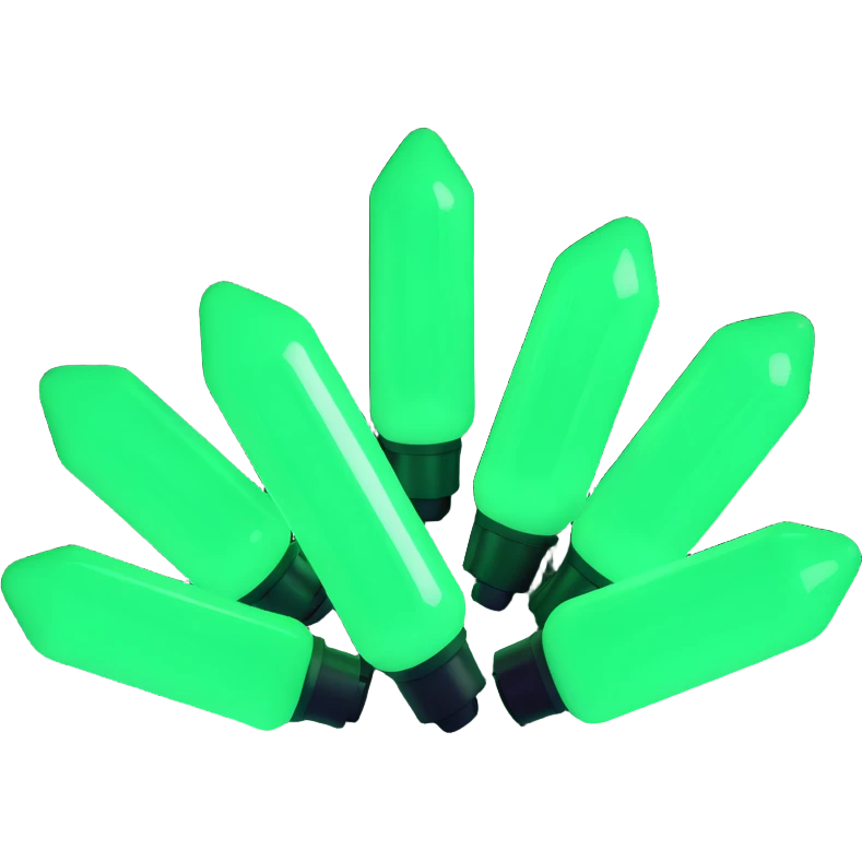 Add a glowing effect to the green lights, keep the 3D emoji style, no background. emoji