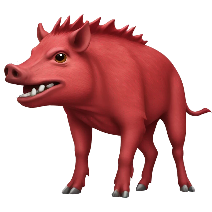 Red razorback  emoji