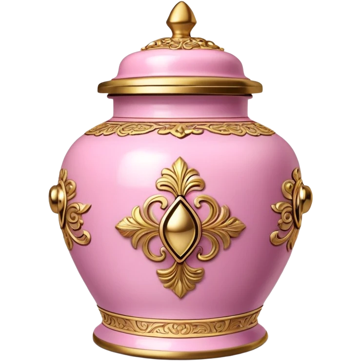 pink and gold jar emoji