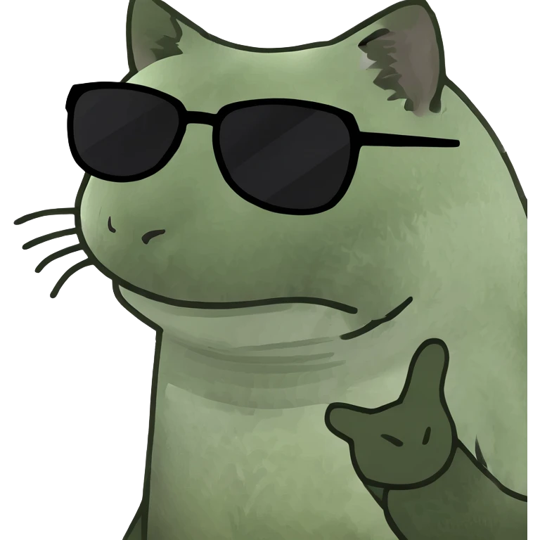 Cat with sunglasses emoji