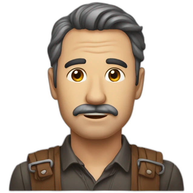 Hombre-calvo-cicatriz-en-cabeza-enfadado emoji