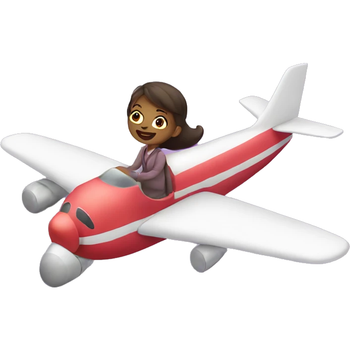 girl flying aeroplane  emoji