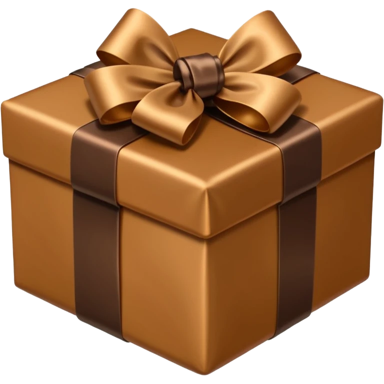 brown present with brown bow emoji