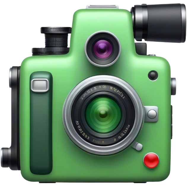 green professional camera emoji