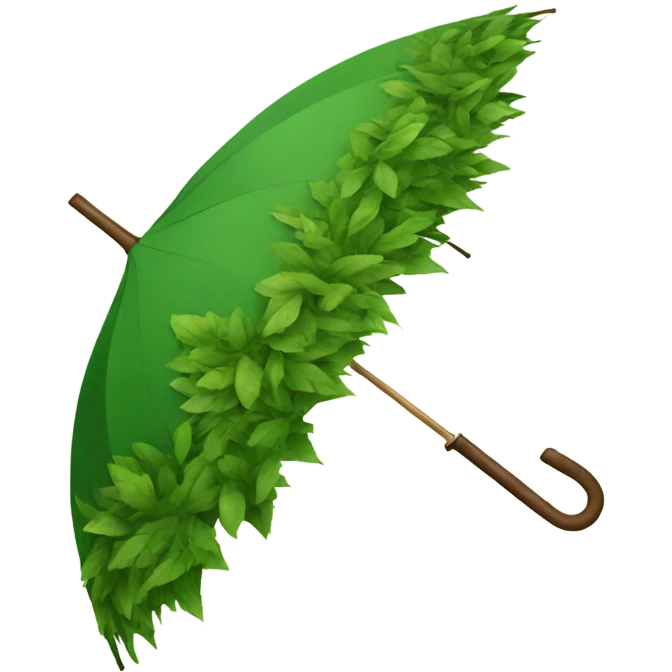 umbrella made with leaves  emoji