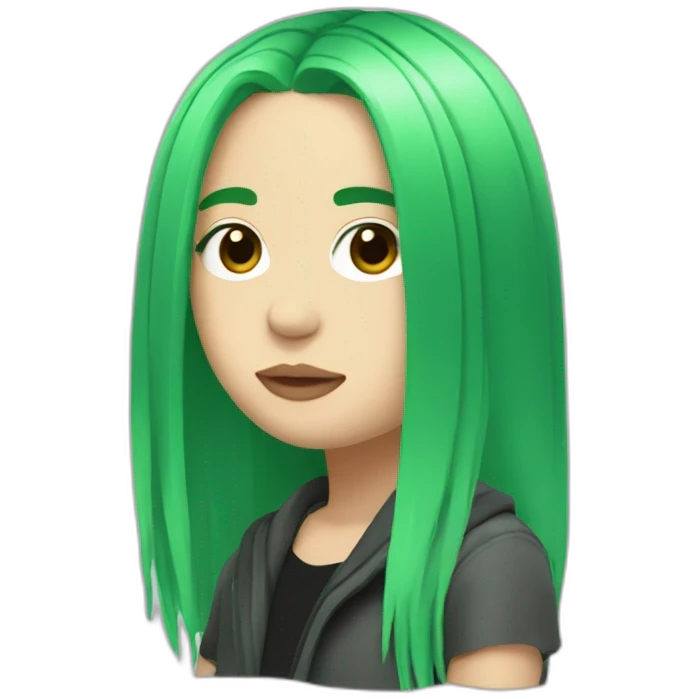 Billie eilish green hair emoji