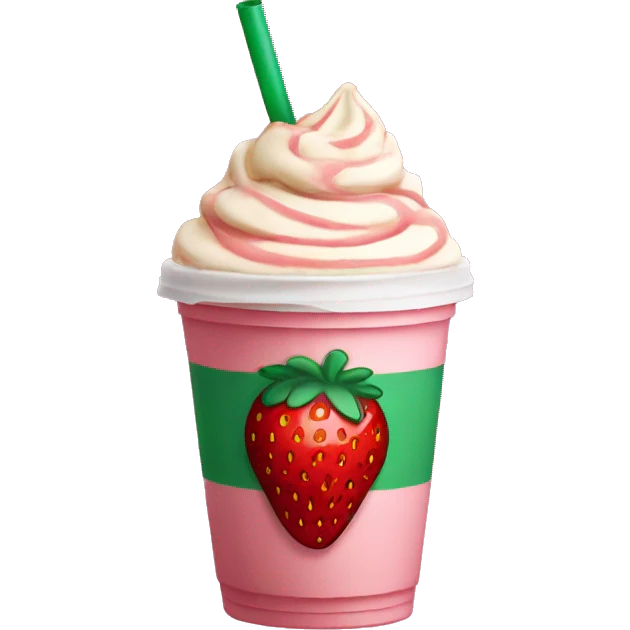 Strawberry Frappuccino  emoji