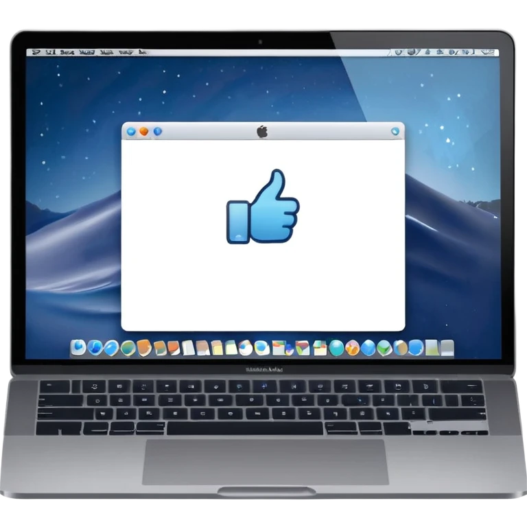 A MacBook screen with Tumblr dashboard open and a glitter cursor, with another slight variation in color. emoji
