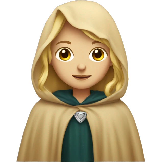 blonde haired girl in a cloak emoji