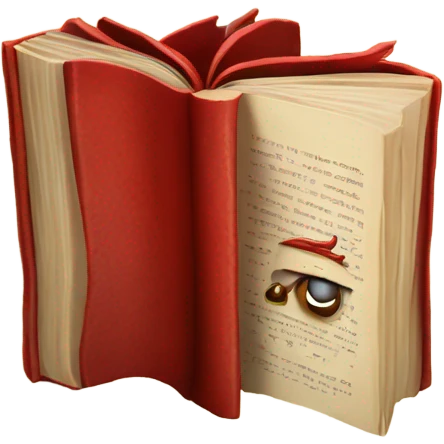 red magical book eye symbol in middle emoji