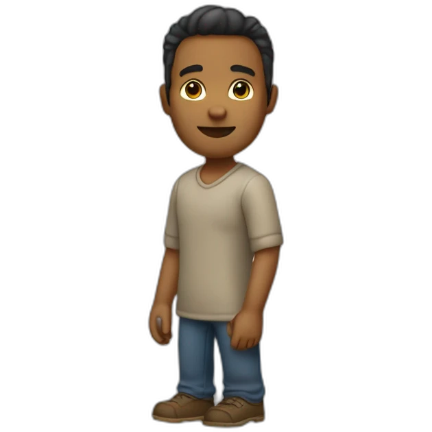 Homme avec seulement 3 doigts emoji