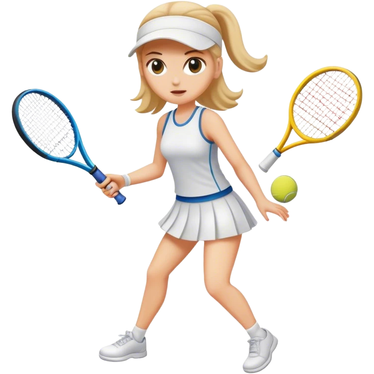 Tennis white girl emoji