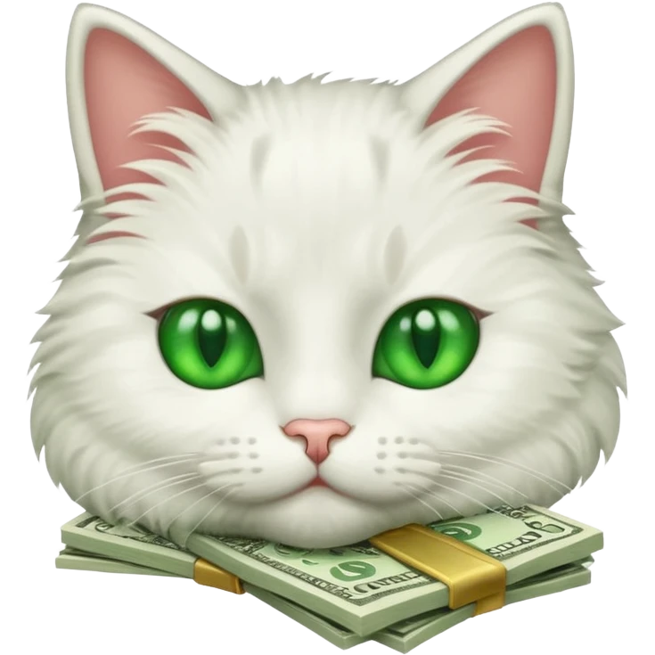 Cat with money emoji