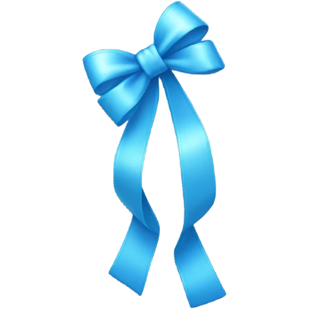 Cute blue bow emoji