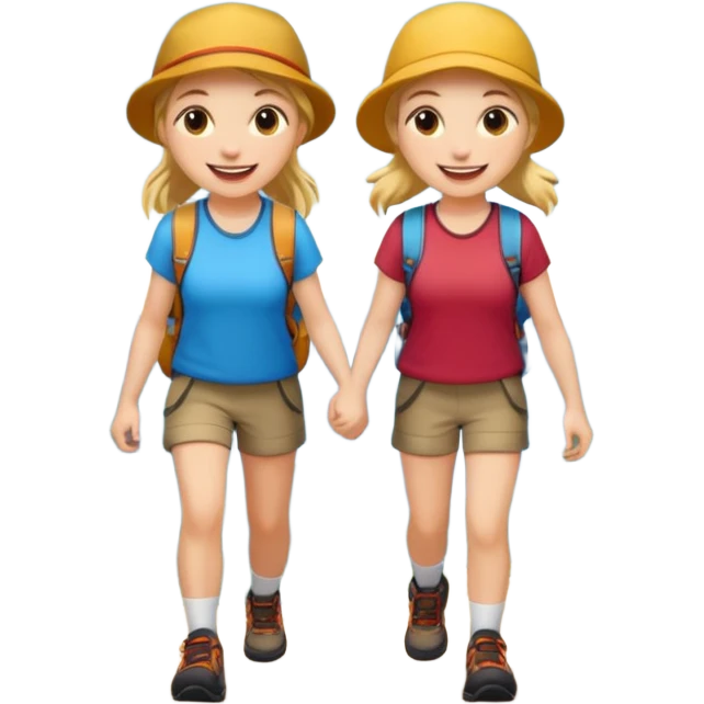 Make two girl highing  emoji
