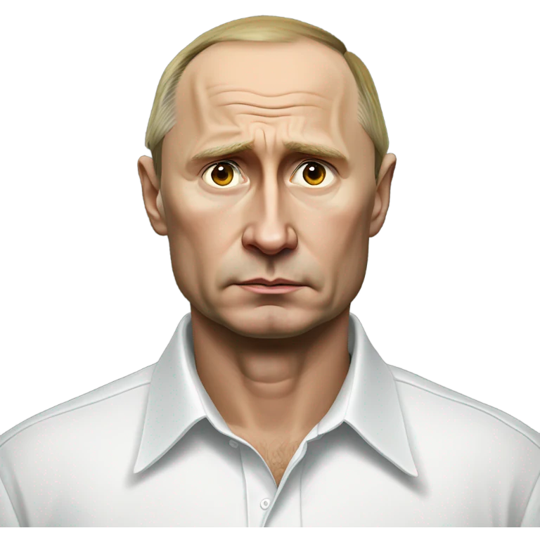 sad putin photorealistic serious emoji