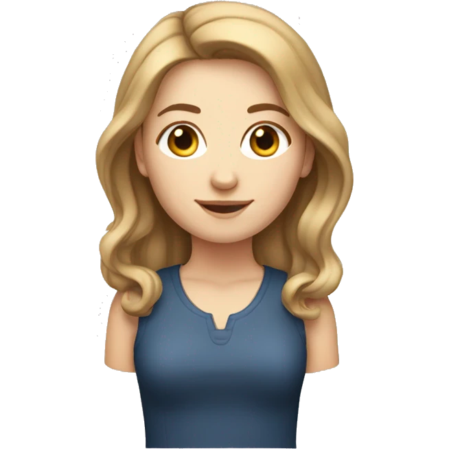 White girl with light brown hair emoji