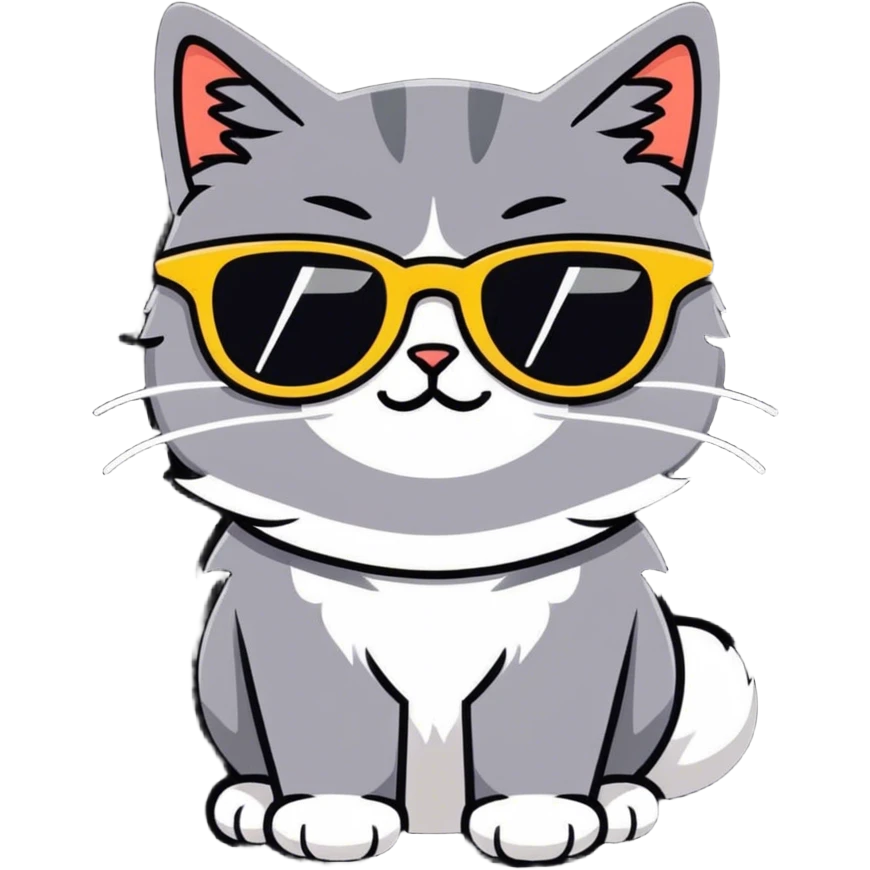 Cat with sunglasses emoji